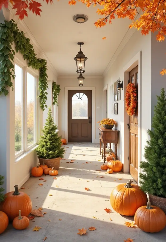 29 Bloxburg Hallway Ideas You Can Recreate Easily - 15. Seasonal Decor Showcase