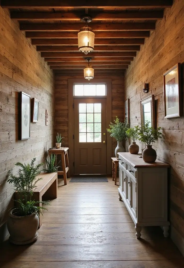 29 Bloxburg Hallway Ideas You Can Recreate Easily - 16. Rustic Farmhouse Style