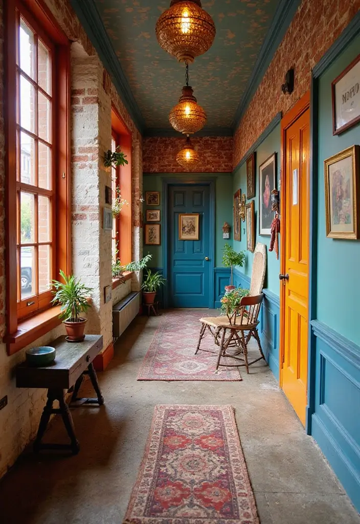 29 Bloxburg Hallway Ideas You Can Recreate Easily - 19. Eclectic Mix