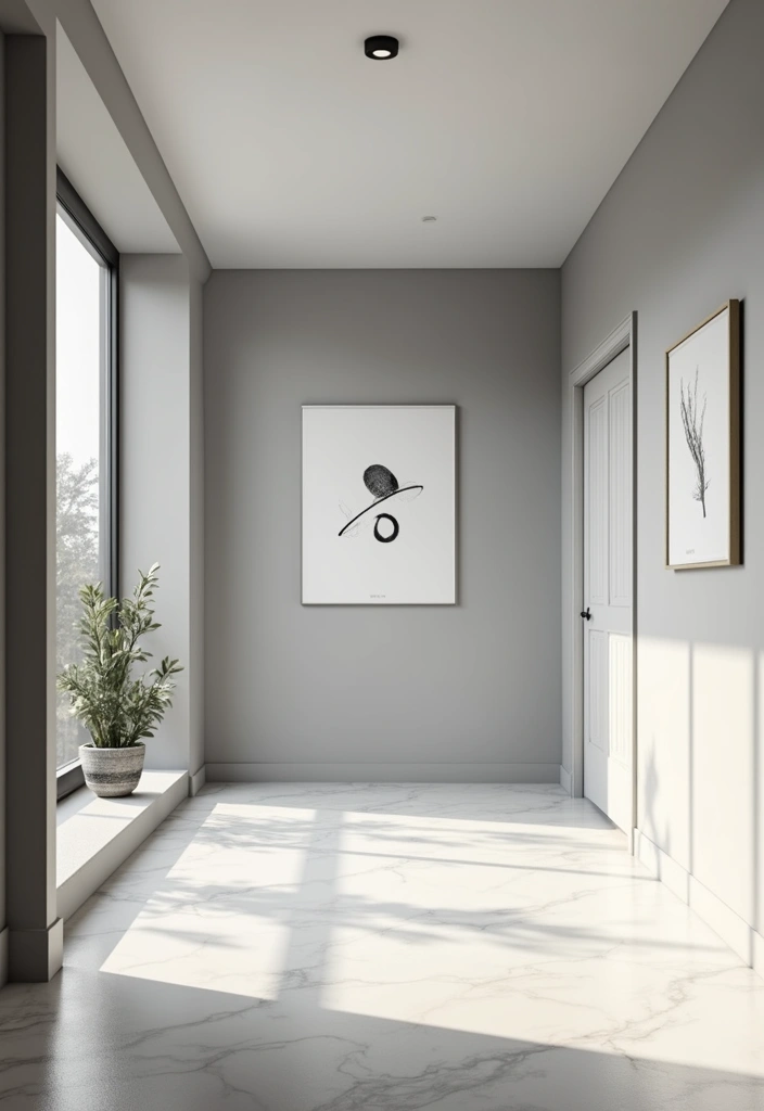 29 Bloxburg Hallway Ideas You Can Recreate Easily - 2. Modern Minimalist