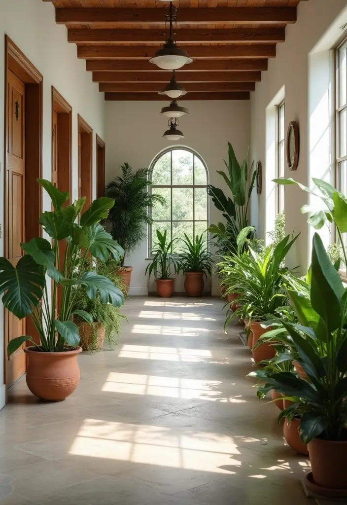 29 Bloxburg Hallway Ideas You Can Recreate Easily - 22. Curated Nature Gallery