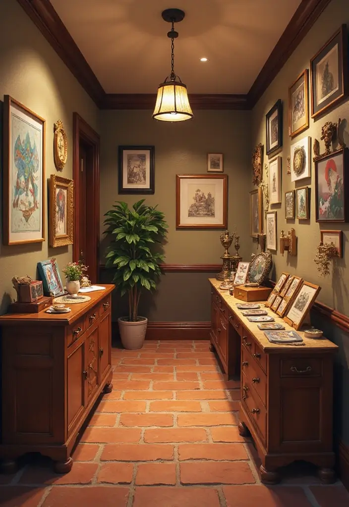 29 Bloxburg Hallway Ideas You Can Recreate Easily - 29. The Art of Displaying Collections