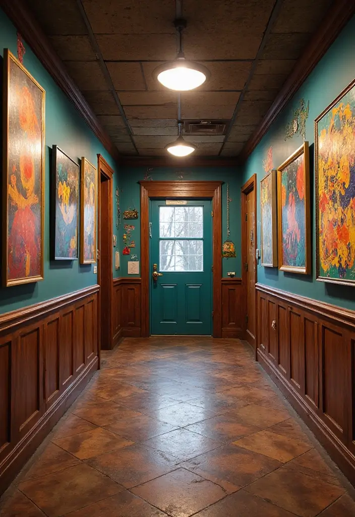 29 Bloxburg Hallway Ideas You Can Recreate Easily - 4. Artistic Expression