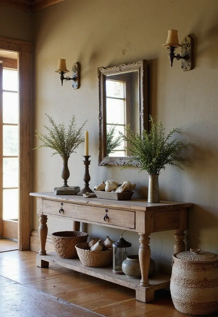 29 Entryway Decor Inspirations That Welcome Guests in Style 2 29 Entryway Decor Inspirations That Welcome Guests in Style - 2. Rustic Charm