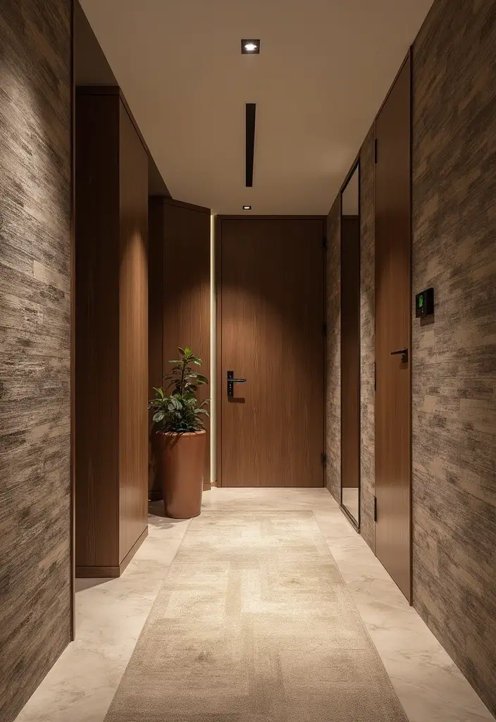 29 Entryway Decor Inspirations That Welcome Guests in Style 21 29 Entryway Decor Inspirations That Welcome Guests in Style - 21. Textured Wall Treatments