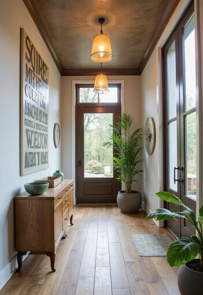 29 Entryway Decor Inspirations That Welcome Guests in Style 23 29 Entryway Decor Inspirations That Welcome Guests in Style - 23. Big Bold Typography