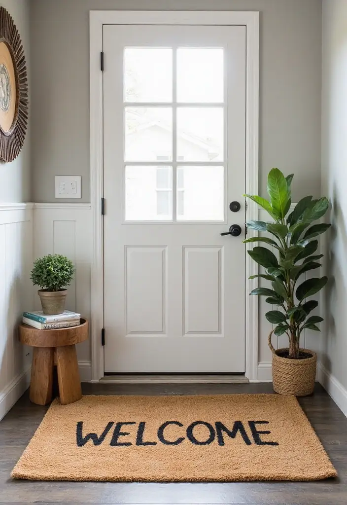 29 Entryway Decor Inspirations That Welcome Guests in Style 26 29 Entryway Decor Inspirations That Welcome Guests in Style - 26. Warm Welcome Mats