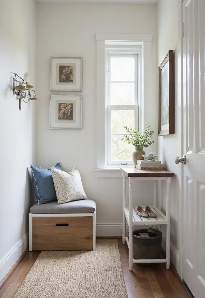 29 Entryway Decor Inspirations That Welcome Guests in Style 7 29 Entryway Decor Inspirations That Welcome Guests in Style - 7. Functional Furniture