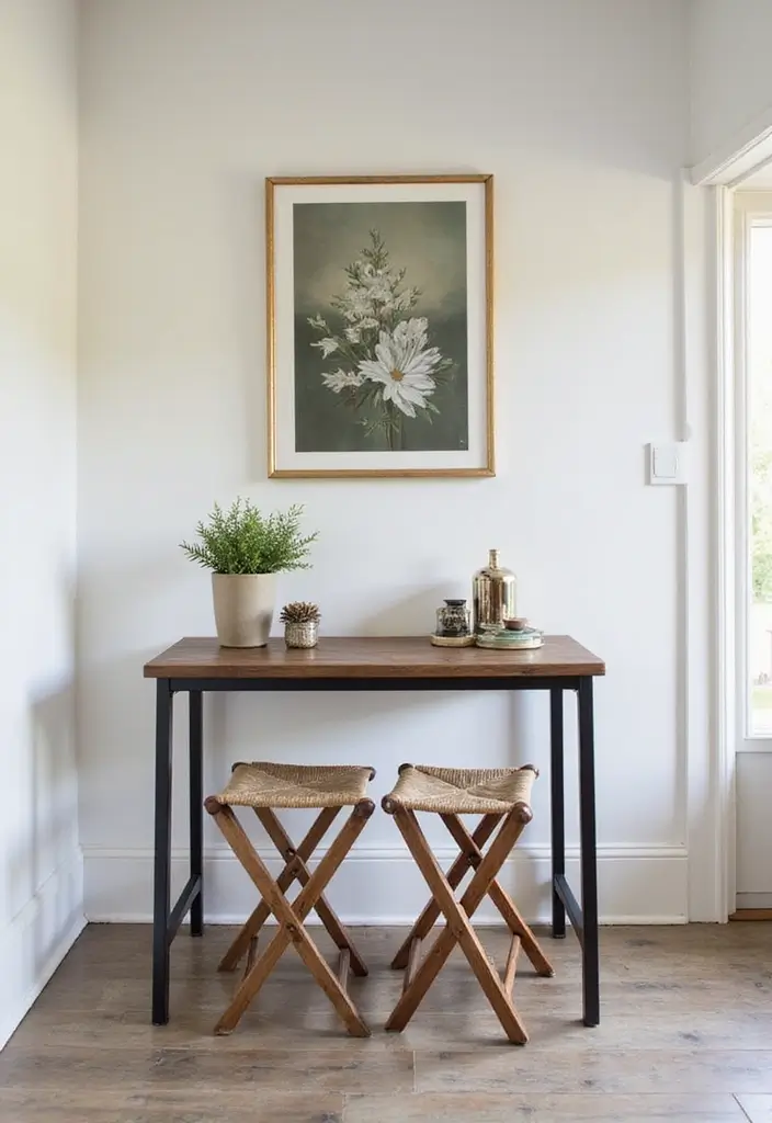 29 Entryway Design Ideas That Instantly Upgrade Your Home 15 29 Entryway Design Ideas That Instantly Upgrade Your Home - 15. Folding Tables for Flexibility