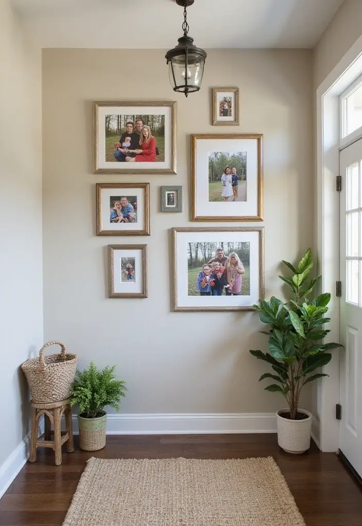 29 Entryway Design Ideas That Instantly Upgrade Your Home 19 29 Entryway Design Ideas That Instantly Upgrade Your Home - 19. Personal Touches with Family Photos