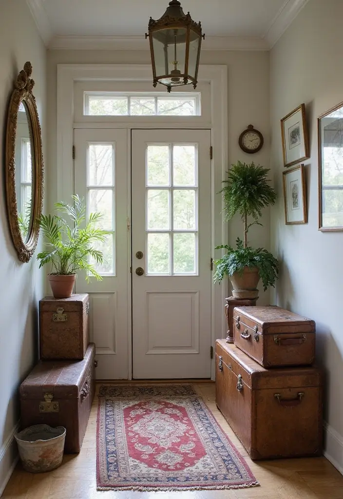 29 Entryway Design Ideas That Instantly Upgrade Your Home 21 29 Entryway Design Ideas That Instantly Upgrade Your Home - 21. Vintage Finds for Charm