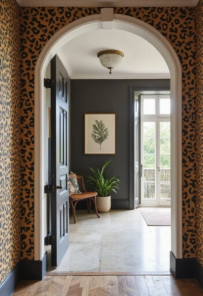 29 Entryway Design Ideas That Instantly Upgrade Your Home 25 29 Entryway Design Ideas That Instantly Upgrade Your Home - 25. Bold Wallpaper for Impact