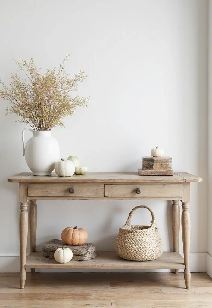 29 Entryway Table Decor Tips That Look Designer-Approved - 15. Use Seasonal Decor