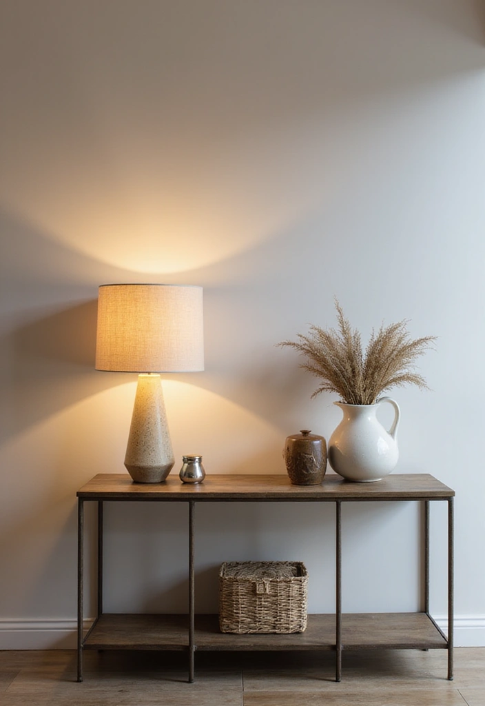 29 Entryway Table Decor Tips That Look Designer-Approved - 16. Incorporate Lighting