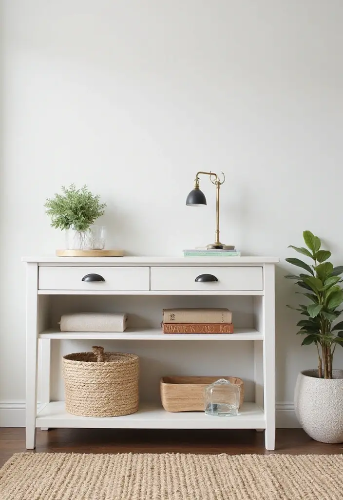 29 Entryway Table Decor Tips That Look Designer-Approved - 17. Use Multi-functional Furniture
