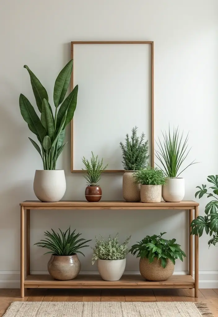 29 Entryway Table Decor Tips That Look Designer-Approved - 3. Incorporate Greenery