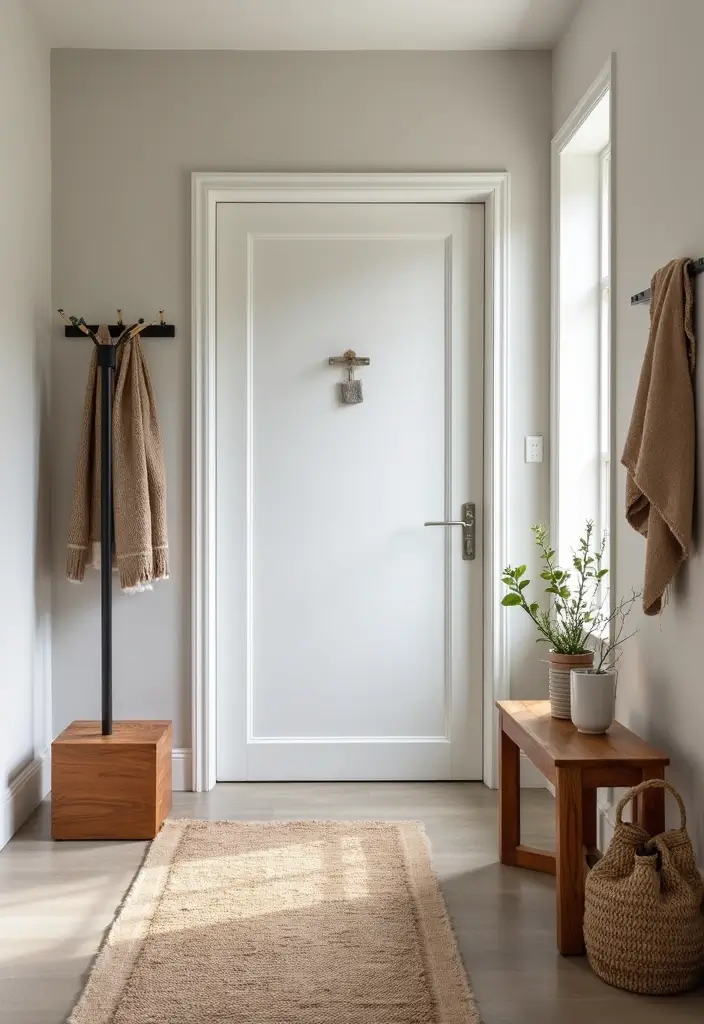 29 Modern Entryway Ideas for a Sleek Minimal Look - 11. Layered Textures