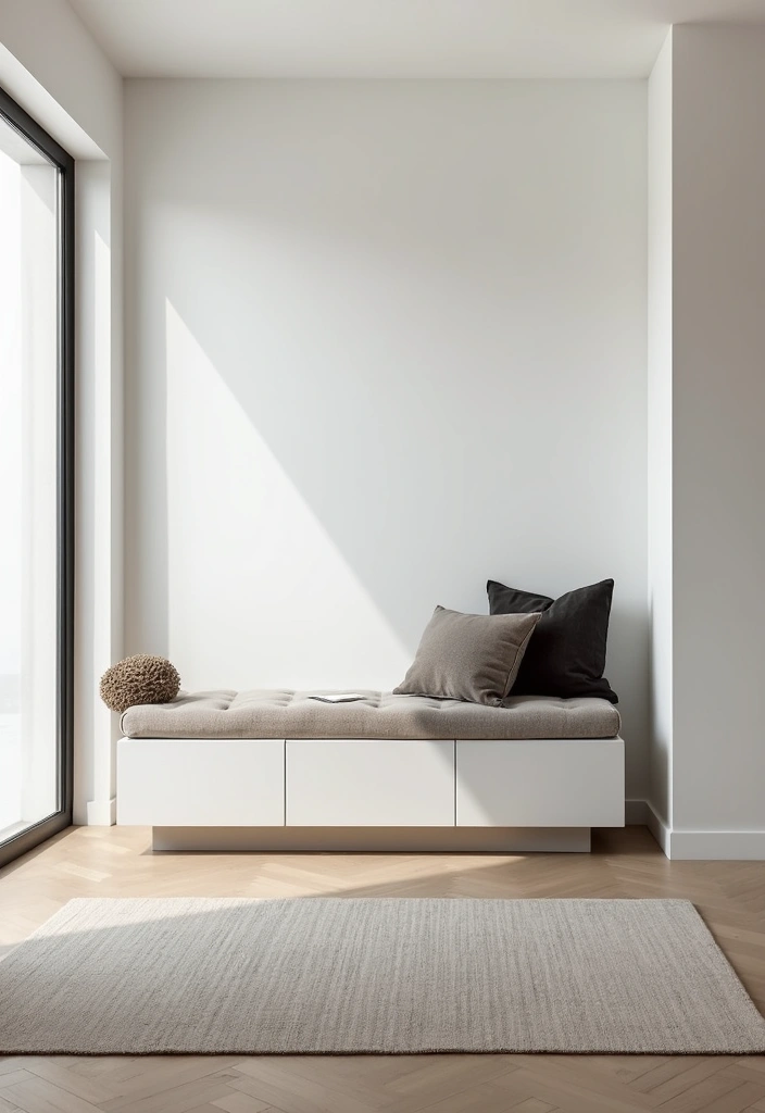 29 Modern Entryway Ideas for a Sleek Minimal Look - 24. Modern Bench Seating