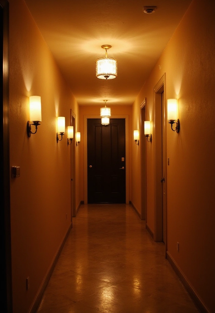 29 Narrow Hallway Ideas That Maximize Small Spaces 10 29 Narrow Hallway Ideas That Maximize Small Spaces - 10. Layered Lighting