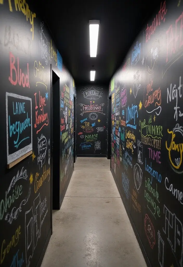 29 Narrow Hallway Ideas That Maximize Small Spaces 16 29 Narrow Hallway Ideas That Maximize Small Spaces - 16. Chalkboard Wall