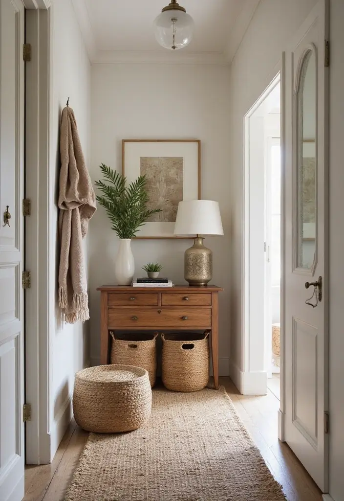 29 Narrow Hallway Ideas That Maximize Small Spaces 23 29 Narrow Hallway Ideas That Maximize Small Spaces - 23. Layered Textures
