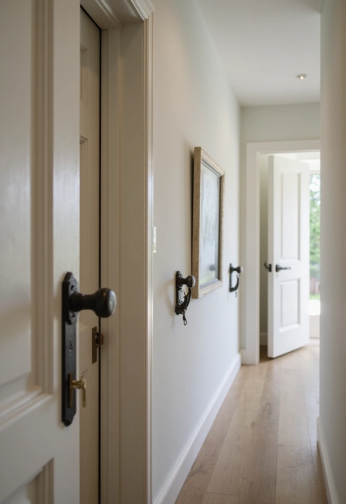 29 Narrow Hallway Ideas That Maximize Small Spaces 28 29 Narrow Hallway Ideas That Maximize Small Spaces - 28. Unique Door Handles