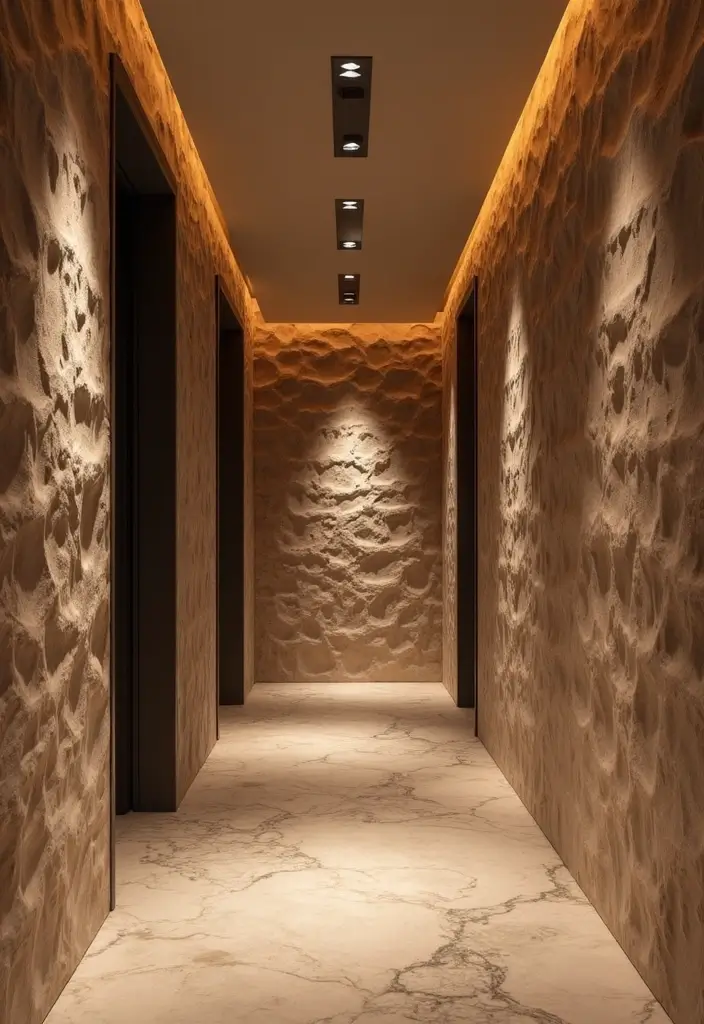 30 Wallpaper Hallway Ideas That Make a Bold Statement 3 30 Wallpaper Hallway Ideas That Make a Bold Statement - 3. Textured Wonders