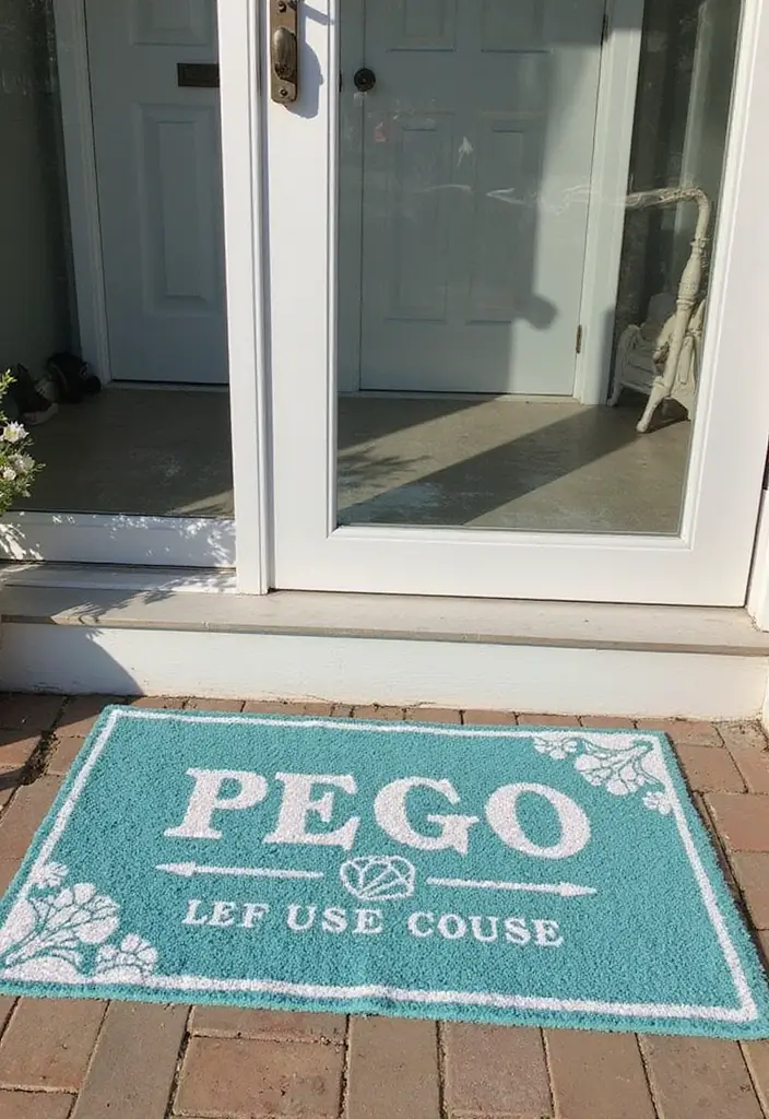 30 Coastal Entryway Ideas That Feel Breezy and Relaxed 3 30 Coastal Entryway Ideas That Feel Breezy and Relaxed - 3. Beachy Welcome Mats