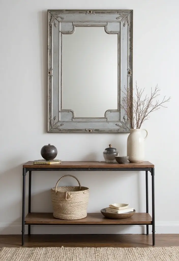 30 Entryway Mirror Ideas That Double the Style 15 30 Entryway Mirror Ideas That Double the Style - 15. Industrial-Style Mirrors
