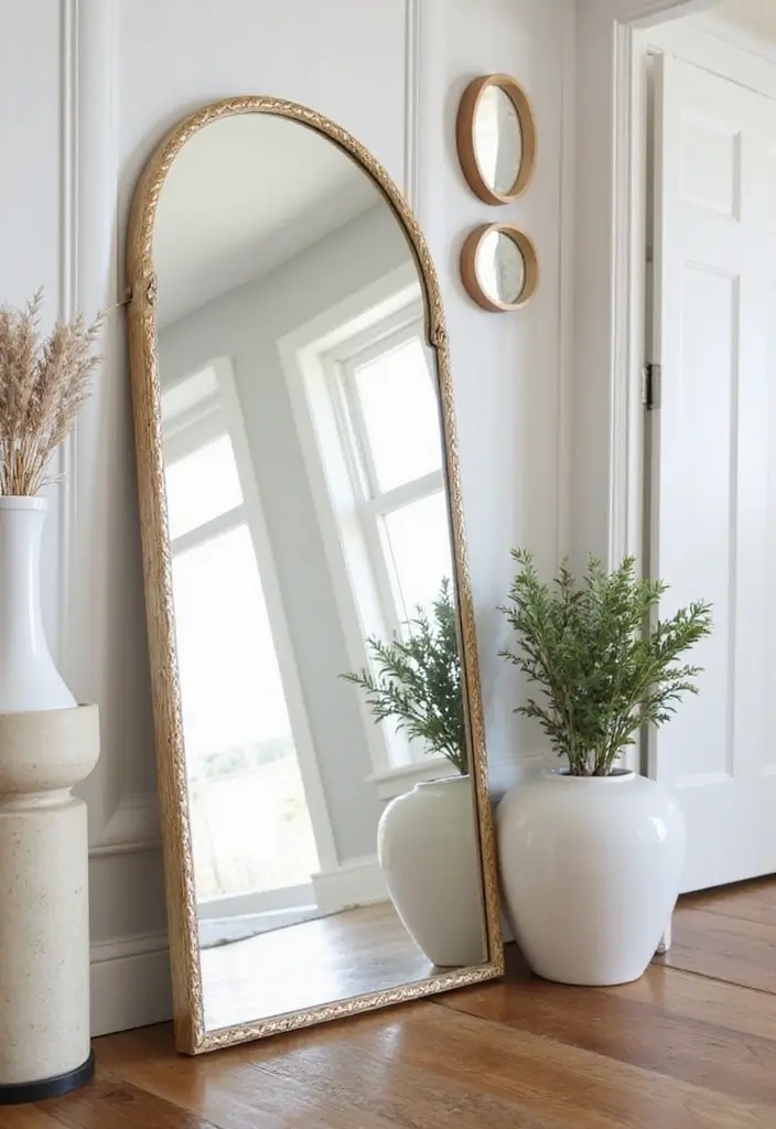 30 Entryway Mirror Ideas That Double the Style 18 30 Entryway Mirror Ideas That Double the Style - 18. Layered Mirrors