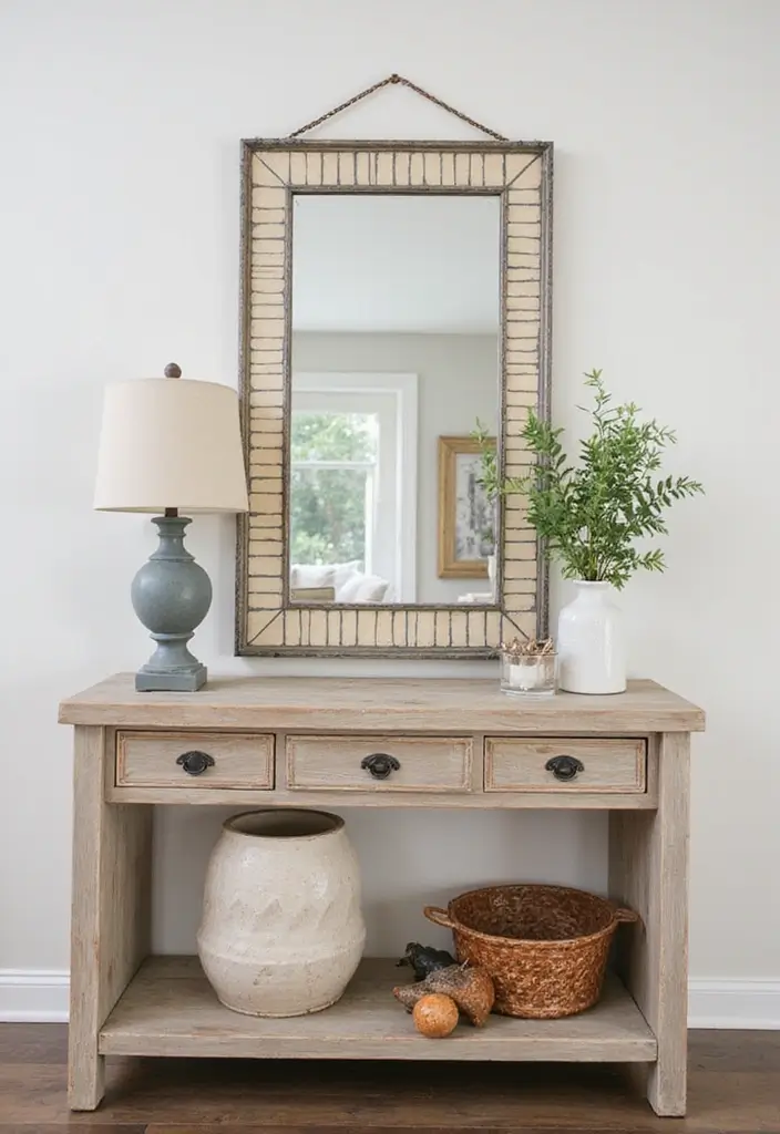30 Entryway Mirror Ideas That Double the Style 22 30 Entryway Mirror Ideas That Double the Style - 22. Vintage Tile Mirrors