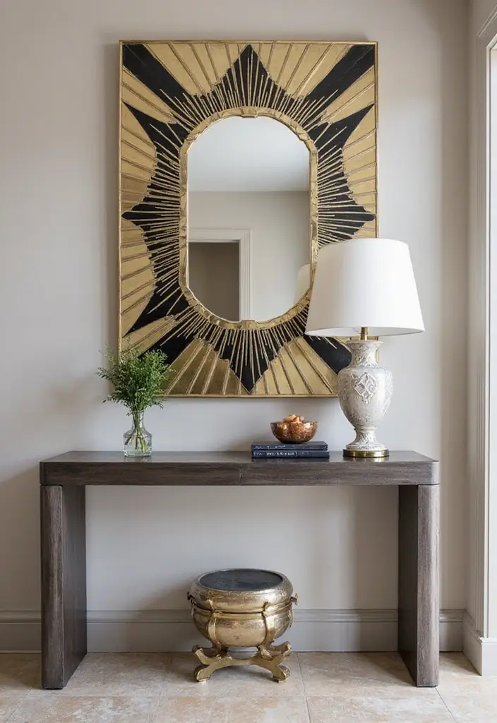 30 Entryway Mirror Ideas That Double the Style 24 30 Entryway Mirror Ideas That Double the Style - 24. Art Deco Mirrors