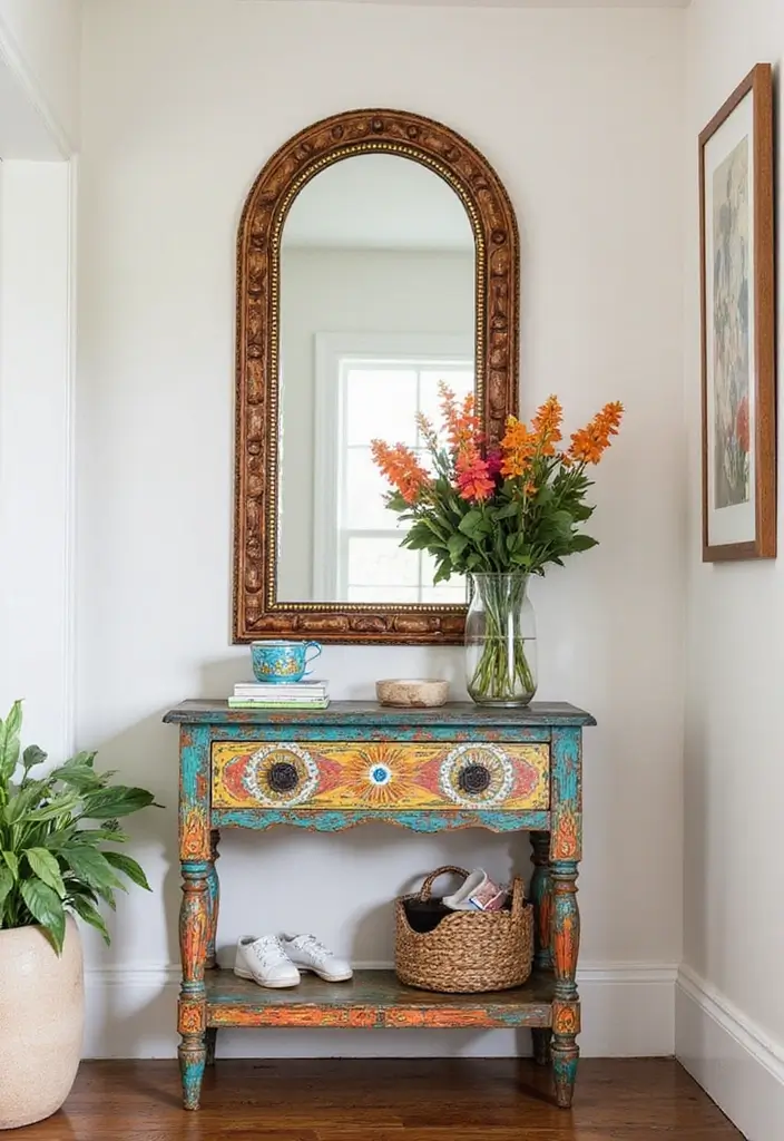 30 Entryway Mirror Ideas That Double the Style 27 30 Entryway Mirror Ideas That Double the Style - 27. Vintage Beaded Mirrors