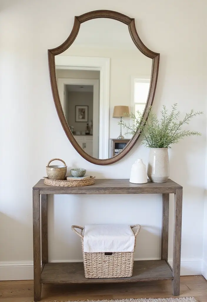 30 Entryway Mirror Ideas That Double the Style 29 30 Entryway Mirror Ideas That Double the Style - 29. Vintage Shield Mirrors