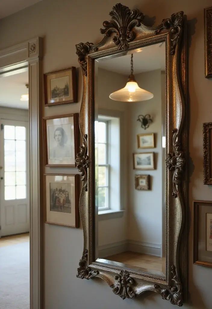 30 Entryway Mirror Ideas That Double the Style 5 30 Entryway Mirror Ideas That Double the Style - 5. Antique Silvered Mirrors