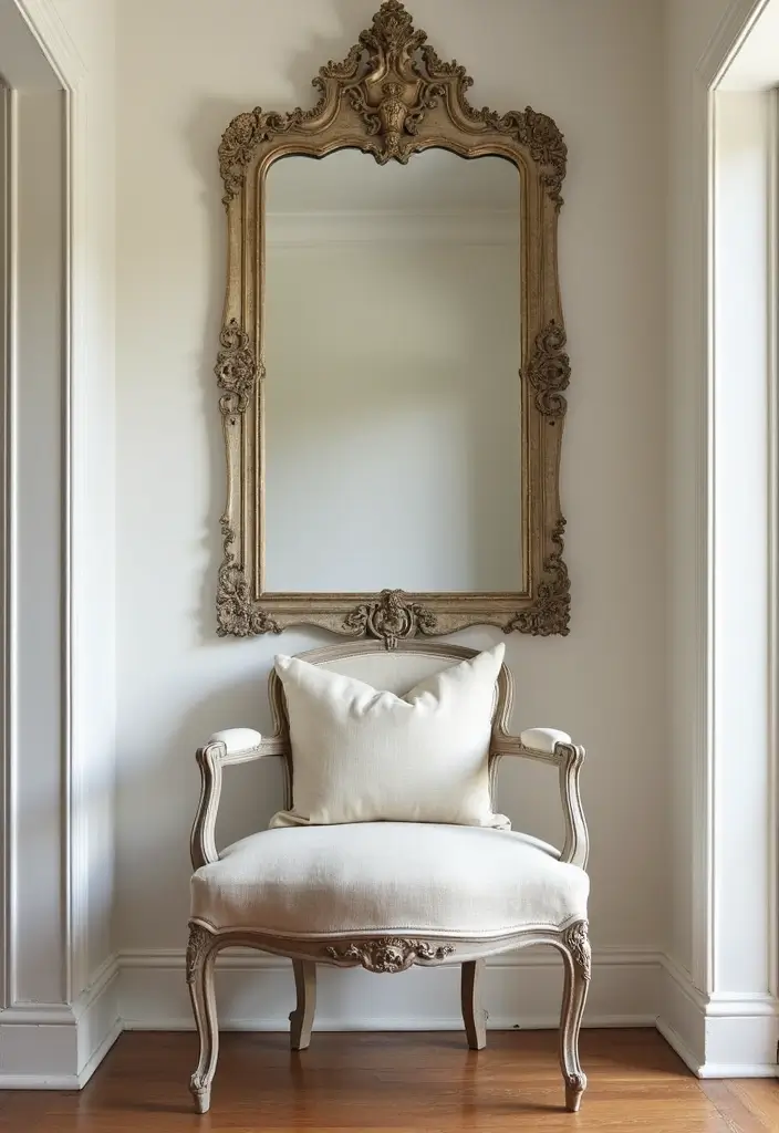 30 Entryway Mirror Ideas That Double the Style 8 30 Entryway Mirror Ideas That Double the Style - 8. Vintage French Style Mirrors