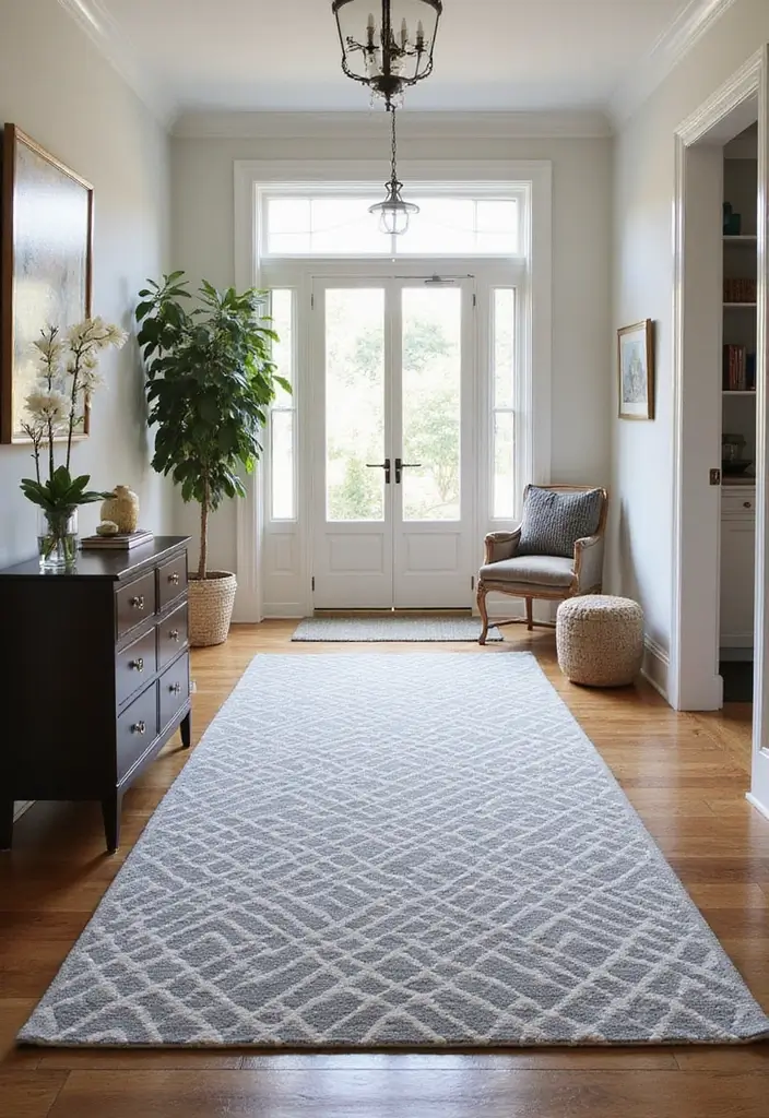 30 Entryway Rug Ideas That Anchor the Whole Space 17 30 Entryway Rug Ideas That Anchor the Whole Space - 17. Subtle Herringbone Patterns