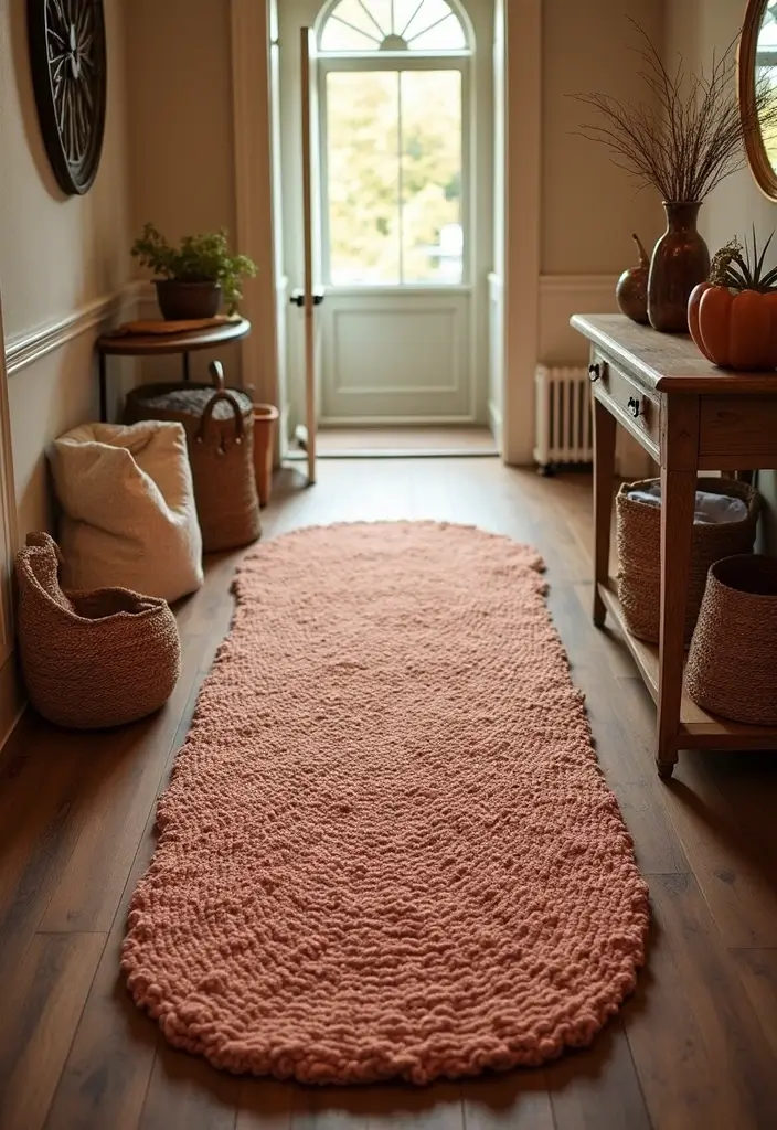 30 Entryway Rug Ideas That Anchor the Whole Space 18 30 Entryway Rug Ideas That Anchor the Whole Space - 18. Chunky Knit Rugs for Warmth