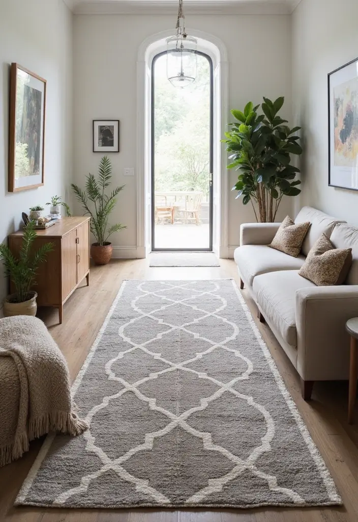30 Entryway Rug Ideas That Anchor the Whole Space 20 30 Entryway Rug Ideas That Anchor the Whole Space - 20. Subtle Geometric Designs