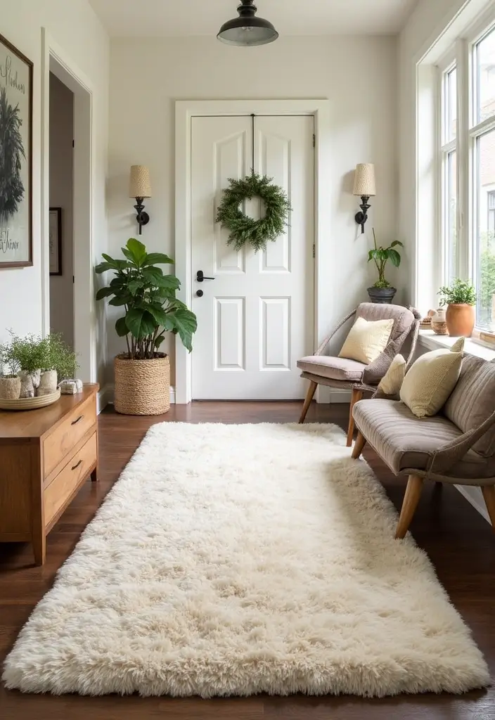 30 Entryway Rug Ideas That Anchor the Whole Space 22 30 Entryway Rug Ideas That Anchor the Whole Space - 22. Cotton Chenille for Softness