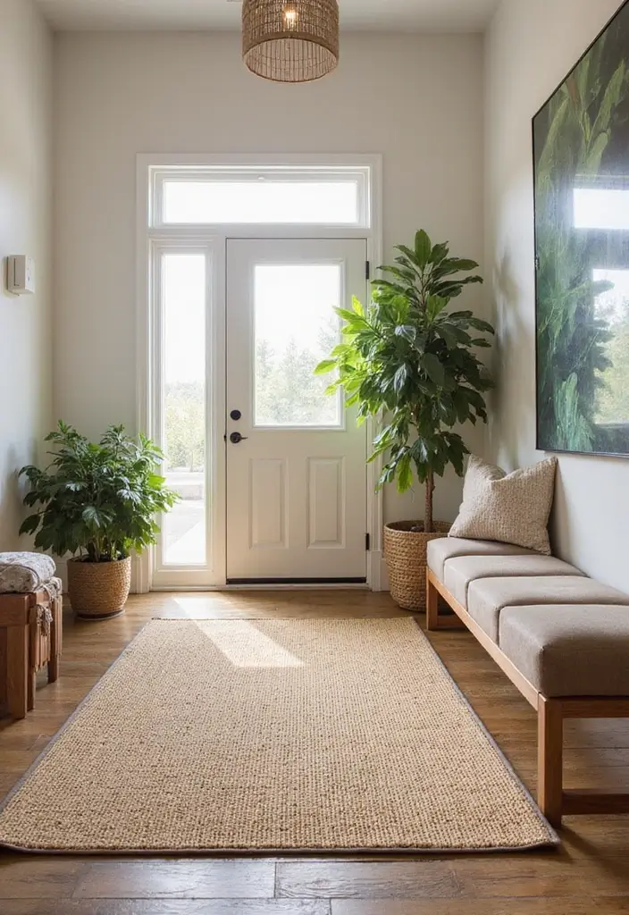 30 Entryway Rug Ideas That Anchor the Whole Space 27 30 Entryway Rug Ideas That Anchor the Whole Space - 27. Eco-Friendly Bamboo Rugs