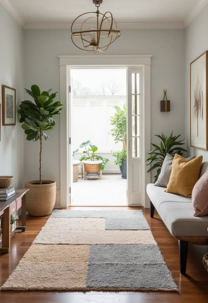 30 Entryway Rug Ideas That Anchor the Whole Space 30 30 Entryway Rug Ideas That Anchor the Whole Space - 30. Textured Layered Look