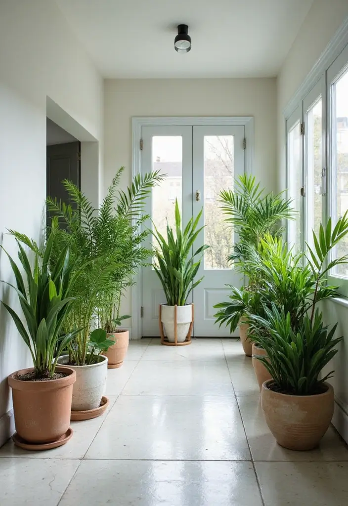 30 Green Hallway Inspirations Full of Fresh Energy 1 30 Green Hallway Inspirations Full of Fresh Energy - 1. Lush Indoor Plants