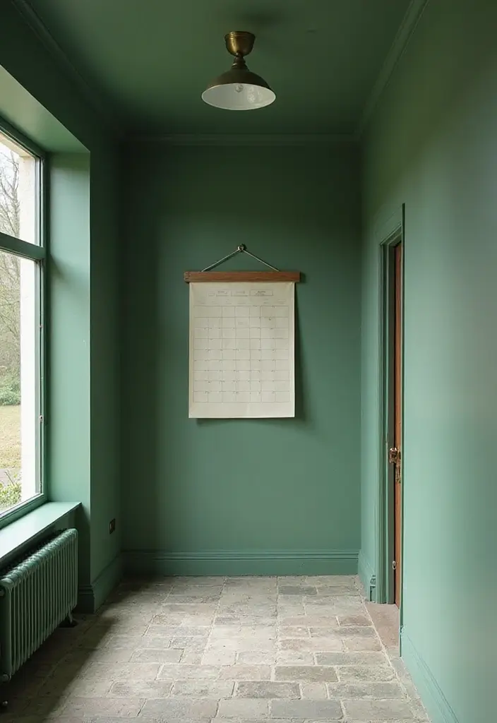 30 Green Hallway Inspirations Full of Fresh Energy 26 30 Green Hallway Inspirations Full of Fresh Energy - 26. Green-Themed Calendar