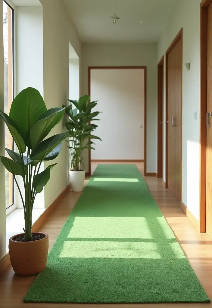 30 Green Hallway Inspirations Full of Fresh Energy 8 30 Green Hallway Inspirations Full of Fresh Energy - 8. Green Area Rugs