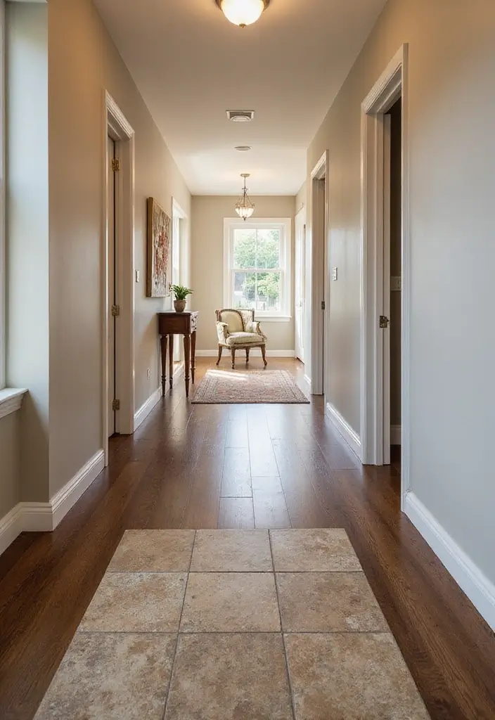 30 Hallway Decorating Ideas That Transform Empty Spaces 14 30 Hallway Decorating Ideas That Transform Empty Spaces - 14. Invest in Quality Flooring