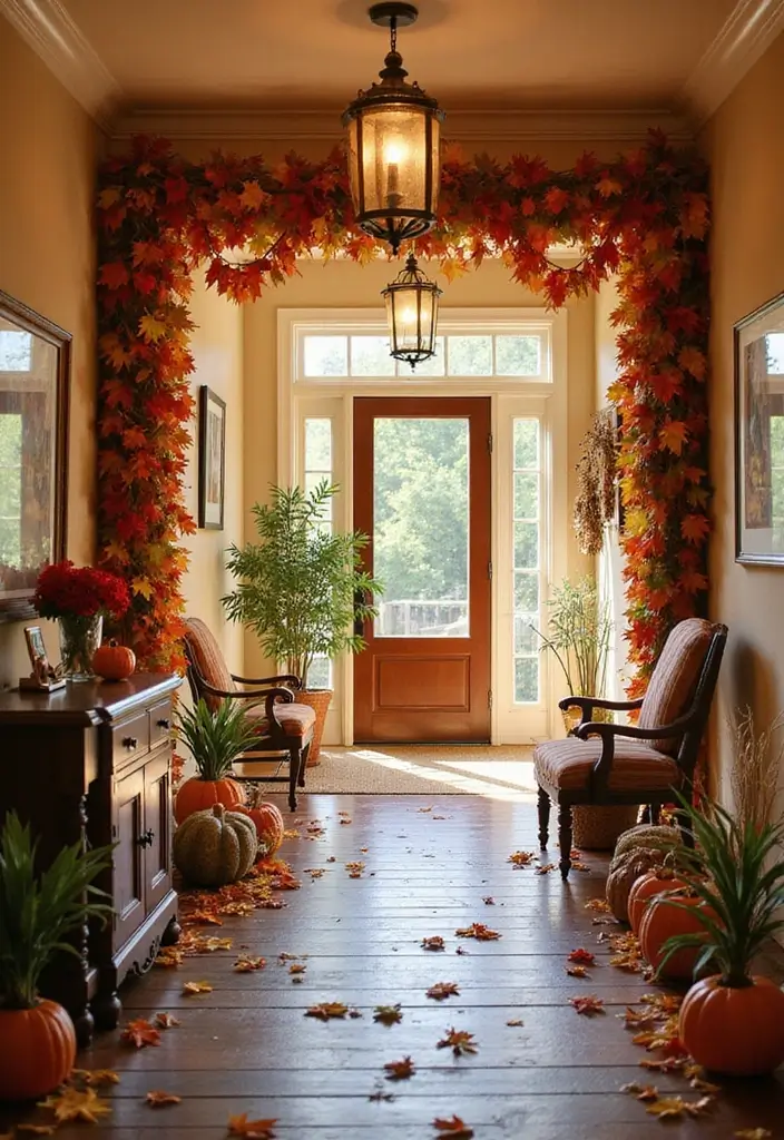 30 Hallway Decorating Ideas That Transform Empty Spaces 15 30 Hallway Decorating Ideas That Transform Empty Spaces - 15. Seasonal Decor to Bring Life