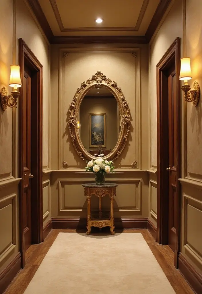 30 Hallway Decorating Ideas That Transform Empty Spaces 2 30 Hallway Decorating Ideas That Transform Empty Spaces - 2. Add Functional and Stylish Mirrors