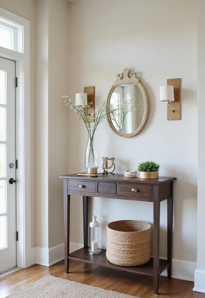 30 Hallway Decorating Ideas That Transform Empty Spaces 23 30 Hallway Decorating Ideas That Transform Empty Spaces - 23. Use of Space with a Narrow Table