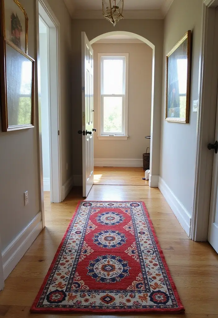 30 Hallway Decorating Ideas That Transform Empty Spaces 26 30 Hallway Decorating Ideas That Transform Empty Spaces - 26. Use of Colorful Door Mats